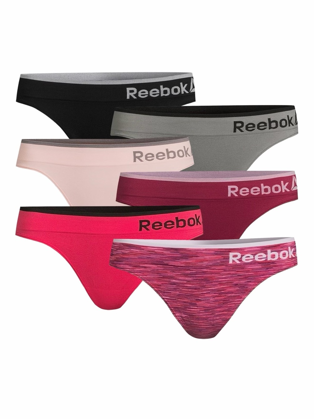 Seamless Thong Panties, 6-Pack